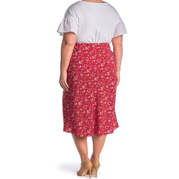 Sanctuary Satin Patterned Bias Midi Skirt - Picture 2 of 7